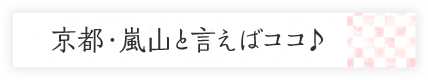 京都・嵐山と言えばココ♪