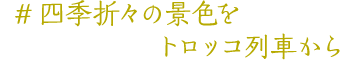 #四季折々の景色をトロッコ列車から